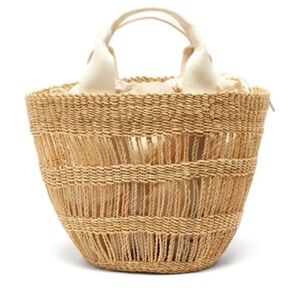 Muuñ Lint woven-straw tote bag